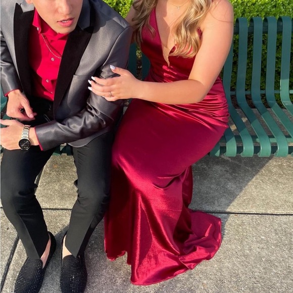 prom dress silk, open back - Picture 2 of 2